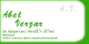 abel verzar business card